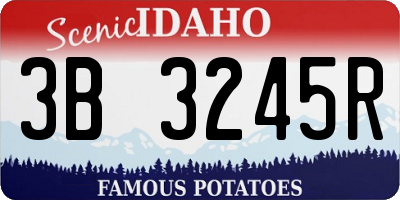 ID license plate 3B3245R