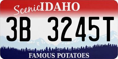 ID license plate 3B3245T