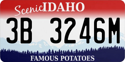 ID license plate 3B3246M