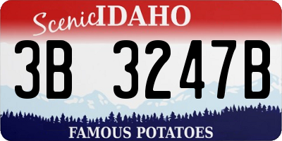 ID license plate 3B3247B