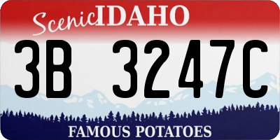 ID license plate 3B3247C