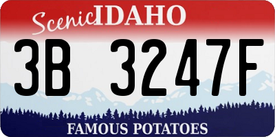 ID license plate 3B3247F