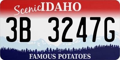 ID license plate 3B3247G