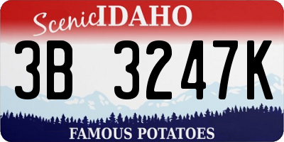 ID license plate 3B3247K