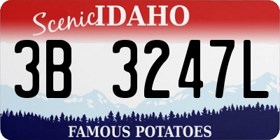 ID license plate 3B3247L