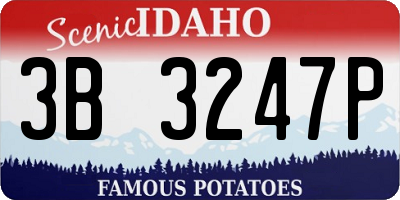 ID license plate 3B3247P