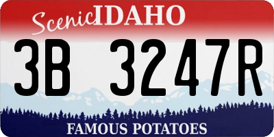 ID license plate 3B3247R