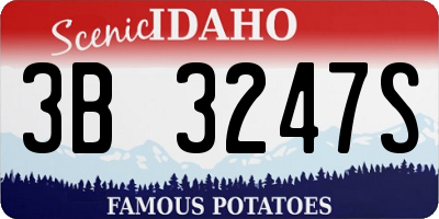 ID license plate 3B3247S