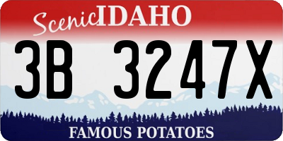 ID license plate 3B3247X