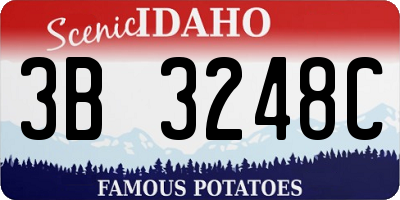 ID license plate 3B3248C