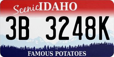 ID license plate 3B3248K