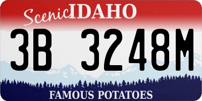 ID license plate 3B3248M