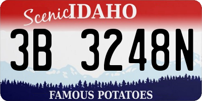 ID license plate 3B3248N