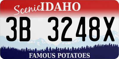 ID license plate 3B3248X