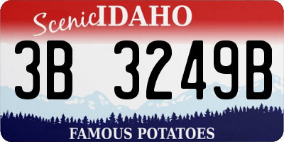 ID license plate 3B3249B