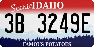 ID license plate 3B3249E