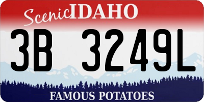 ID license plate 3B3249L