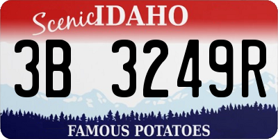ID license plate 3B3249R