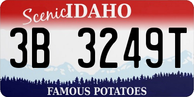 ID license plate 3B3249T