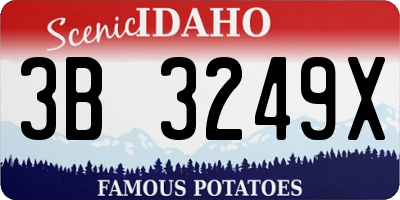 ID license plate 3B3249X