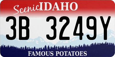 ID license plate 3B3249Y