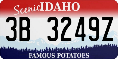 ID license plate 3B3249Z