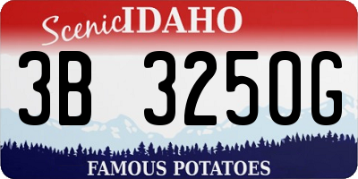 ID license plate 3B3250G