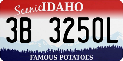 ID license plate 3B3250L