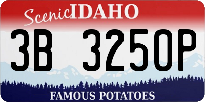 ID license plate 3B3250P