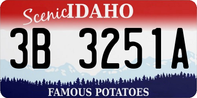 ID license plate 3B3251A