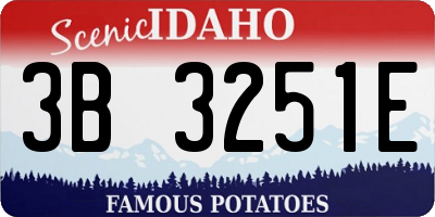 ID license plate 3B3251E