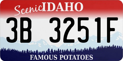 ID license plate 3B3251F
