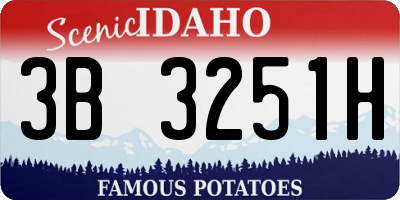 ID license plate 3B3251H