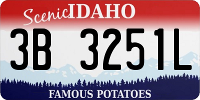 ID license plate 3B3251L