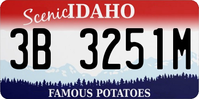 ID license plate 3B3251M