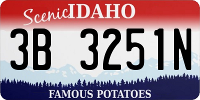 ID license plate 3B3251N