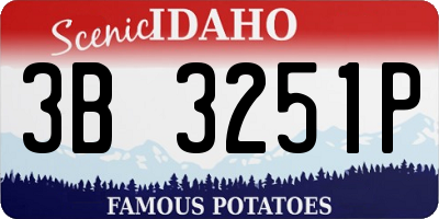 ID license plate 3B3251P