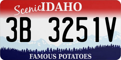 ID license plate 3B3251V