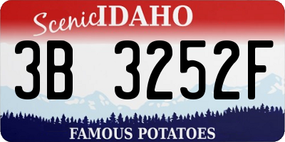 ID license plate 3B3252F