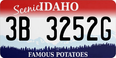 ID license plate 3B3252G