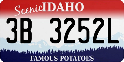 ID license plate 3B3252L