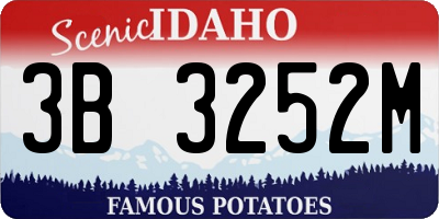 ID license plate 3B3252M