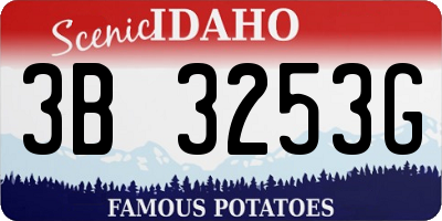 ID license plate 3B3253G