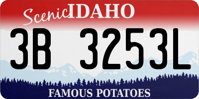 ID license plate 3B3253L
