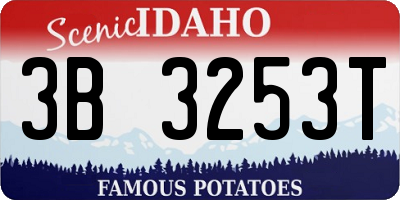 ID license plate 3B3253T
