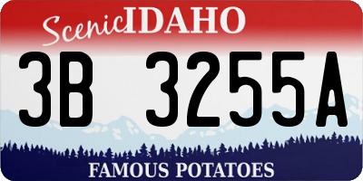 ID license plate 3B3255A