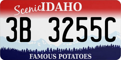 ID license plate 3B3255C