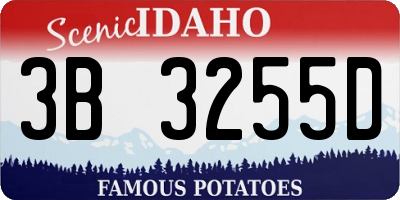 ID license plate 3B3255D