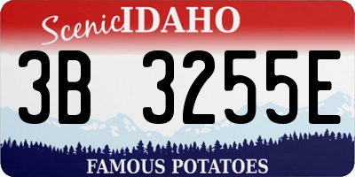 ID license plate 3B3255E