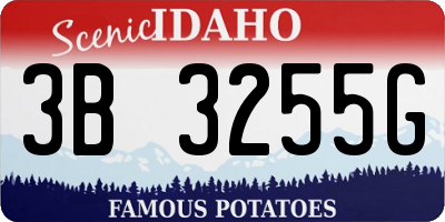 ID license plate 3B3255G
